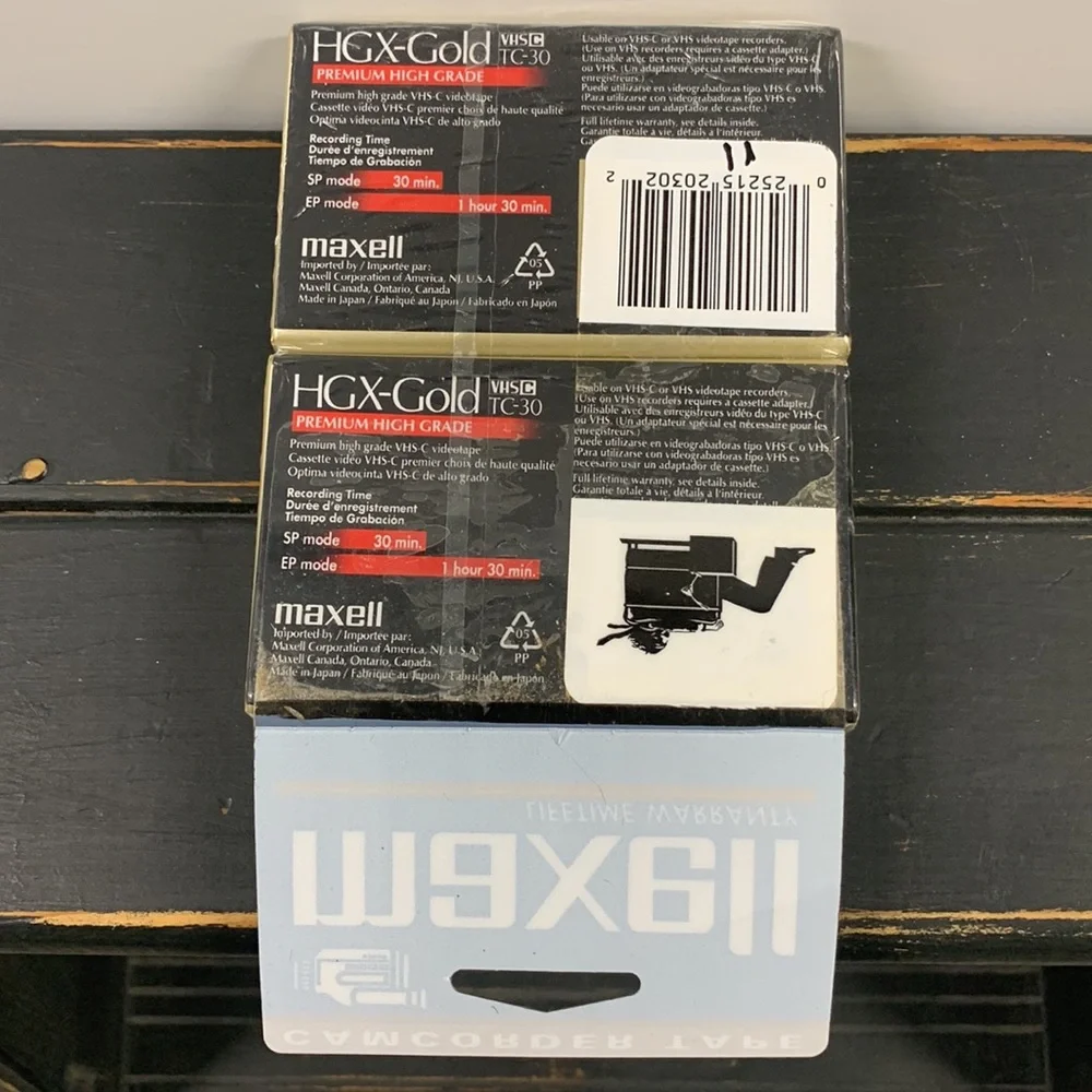 Maxell VHS-C TC-30 HGX-Gold Camcorder Videocassette Premium High Grade Analog VX - Picture 2 of 5